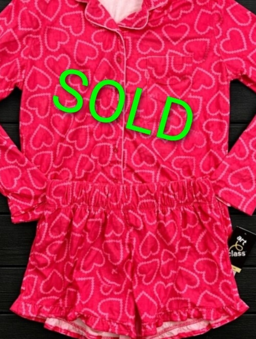 Pink Heart Pajama Set